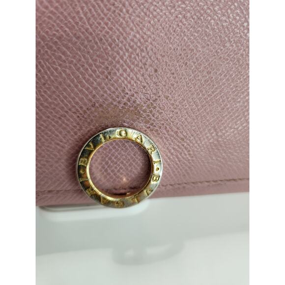 Bvlgari Pink Leather Continental Wallet with Gold Ring Detail - Picture 3 of 10